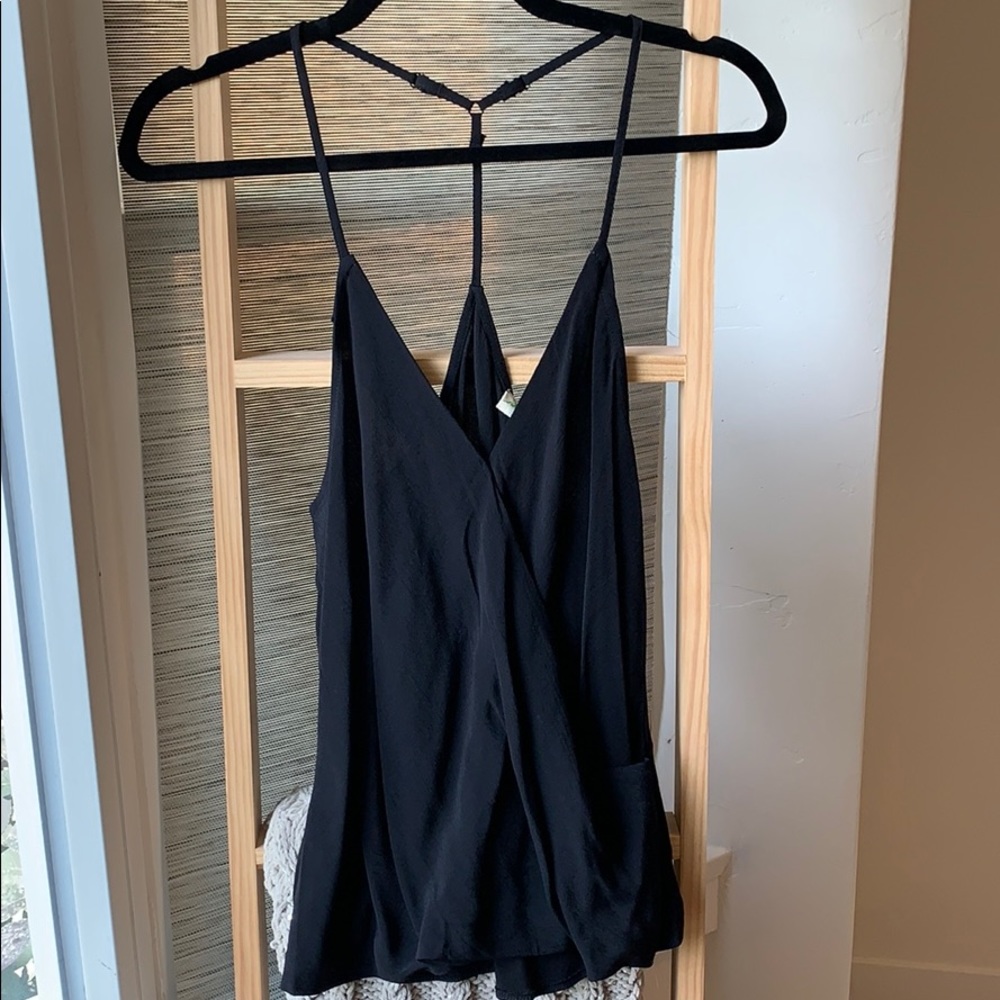 Strappy Black Faux Wrap Top from UO NWT in Medium